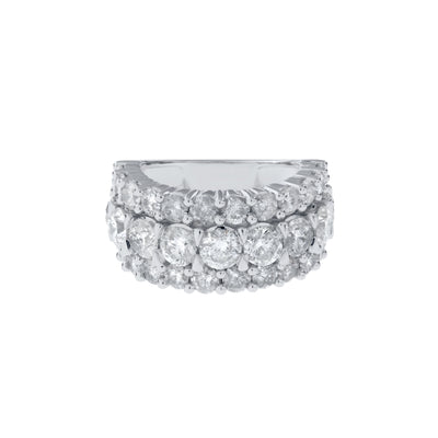 14K White Gold Diamond Band