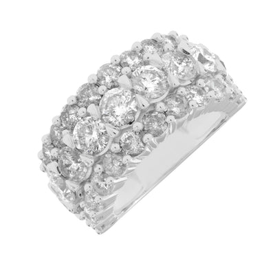14K White Gold Diamond Band