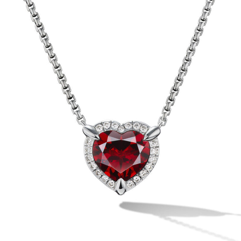 MRENITE Solid 14kt Yellow Gold 6mm Natural Heart Garnet Pendant Necklace  for Women Genuine January Birthstone Garnet Red Heart Necklace Jewelry Gift  for Valentine's Day Birthday Mother's Day, Gemstone, Garnet : Amazon.ca: