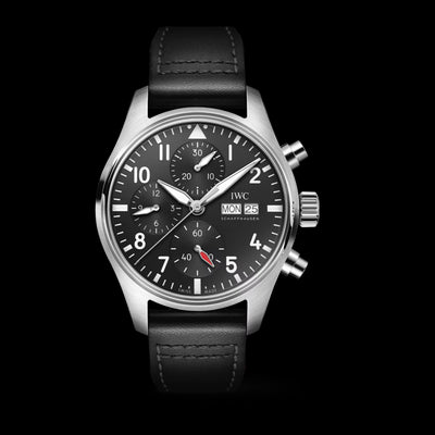 Pilot's Watch Chronograph Stainless Steel, Black Dial | 41MM | IW388111