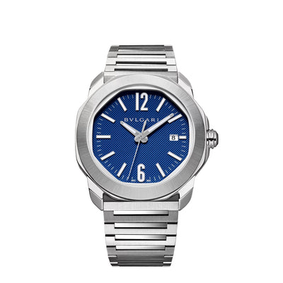 OCTO ROMA 41MM Watch with Blue Dial and Interchangeable Stainless Steel and Blue Rubber Bands