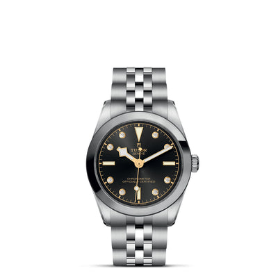 31MM Black Bay Steel Black Dial with Diamond Hour Markers Watch by Tudor | M79600-0004