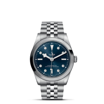 36MM Black Bay Steel Blue Dial with Diamond Markers Watch by Tudor | M79640-0005