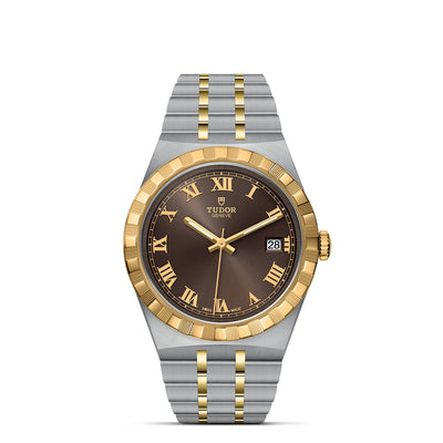 38MM Royal Steel Chocolate Dial with Date Indicator Watch by Tudor | M28503-0007