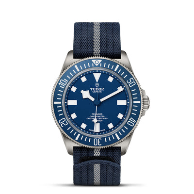 42MM Pelagos FXD with Blue Dial and Bezel with Fabric Strap Watch by Tudor | M25707B-0001