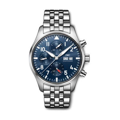 Pilot Chronograph Stainless Steel, Blue Dial Watch | 43MM | IW378004