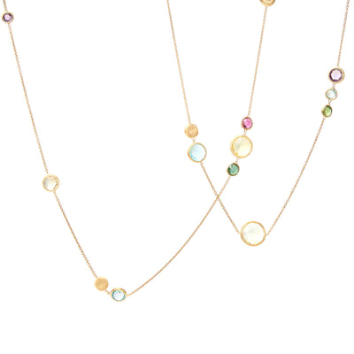 Colors of Jaipur 18K Yellow Gold Mixed Gemstone Necklace