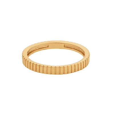 Ridged Ring in14K Yellow Gold