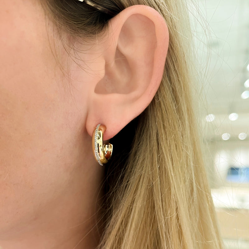 14K Two-tone Gold Small/Mini Our Lady Of Guadalupe Charm Pendant (16mm x 9m