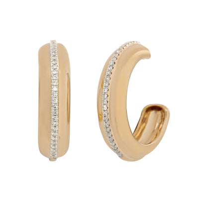 14K W/Y Diamond Earrings