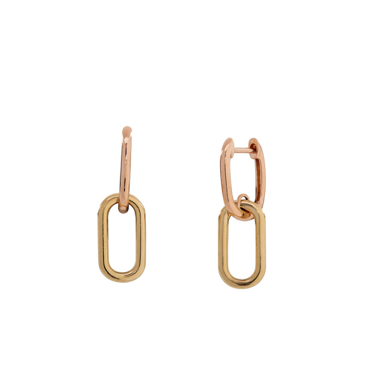 14K Two Tone Earrings