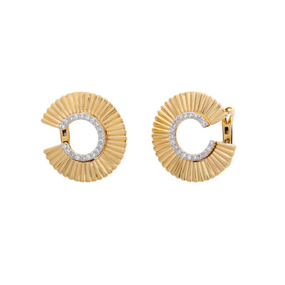 14K Yellow Gold Diamond Earrings