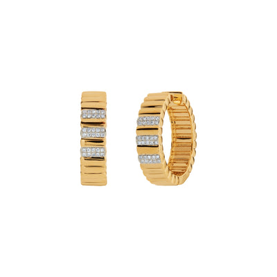 14K Yellow Gold Diamond Earrings