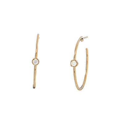 14K Yellow Gold Diamond Earrings