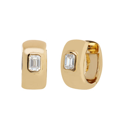 14K Yellow Gold Diamond Earrings