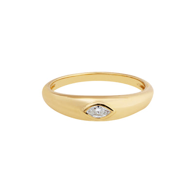 14K Yellow Gold Diamond Ring