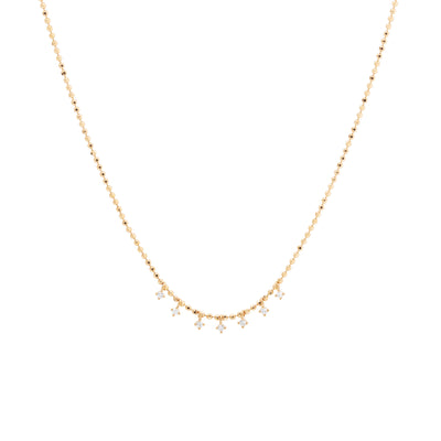 14K Yellow Gold Diamond Necklace