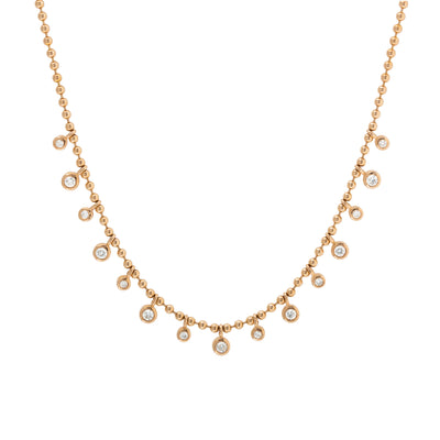 14K Yellow Gold Diamond Necklace