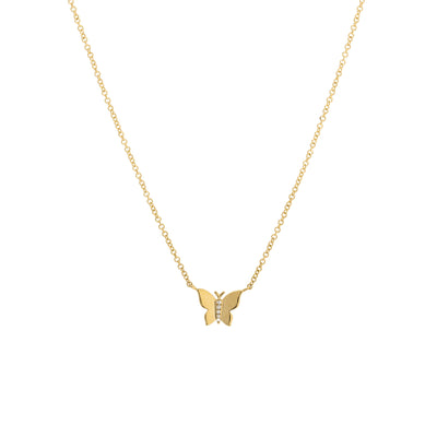 14K Yellow Gold Diamond Necklace