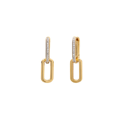 14K Yellow Gold Diamond Earrings