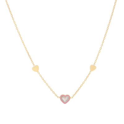 18K Yellow Gold Mother of Pearl Necklace