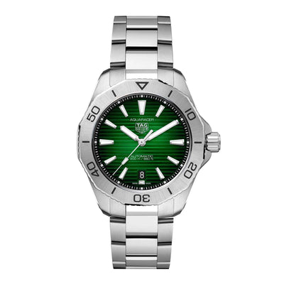 40MM Aquaracer Professional 200 with Green Sunray Dial in Stainless Steel