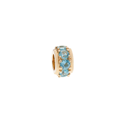 Light Blue Sapphire Rondell Pendant in 14K Yellow Gold, 1.15 cttw