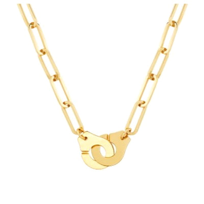 16" Menottes Necklace in 18K Yellow Gold