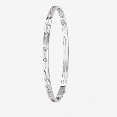 18K White Gold Diamond Bangle