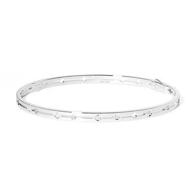 18K White Gold Diamond Bangle