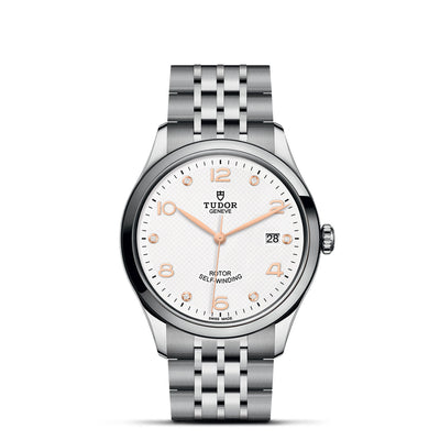 39MM 1926 Steel White and Rose Gold Dial with Diamond Hour Markers Date Watch By Tudor | M91550-0013