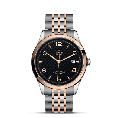 41MM 1926 Steel Black and Rose Gold Dial with Diamond Hour Markers and Date Watch By Tudor | M91651-0003