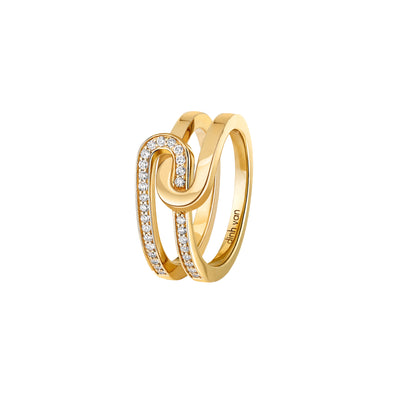 Small Maillon Star Ring in 18K Yellow Gold