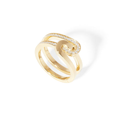 Small Maillon Star Ring in 18K Yellow Gold