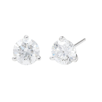 14K White Gold Lab Grown Diamond Stud Earrings