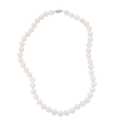 18" 8.5-9mm Akoya Pearl Strand Necklace in 14K White Gold