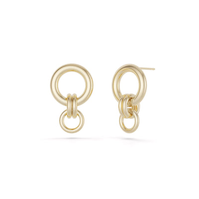 Canis Triple-Drop Earrings in 18K Yellow Gold