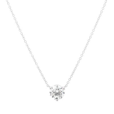 14K White Gold Lab Grown Diamond Necklace