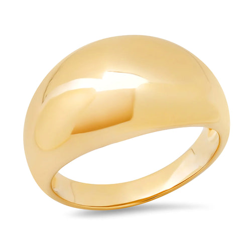 Solid Gold Domed Cocktail Ring in 14K Yellow Gold