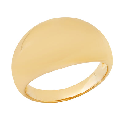 Solid Gold Domed Cocktail Ring in 14K Yellow Gold