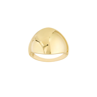 14K Yellow Gold Dome Ring