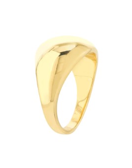 14K Yellow Gold Dome Signet Ring