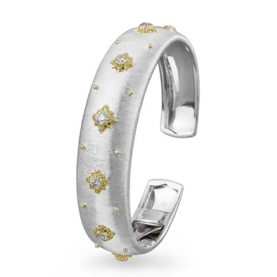 Macri White and Yellow Gold Bracelet with Diamonds