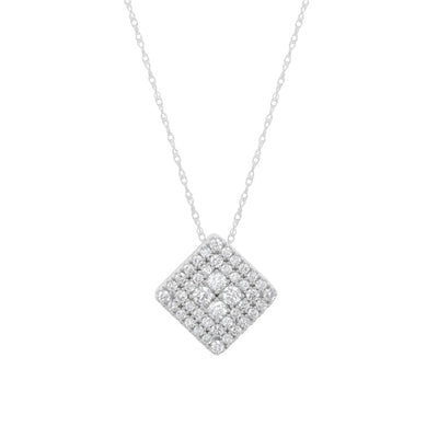 Diamond of Diamonds Lab Grown Pendant Necklace in 14K White Gold, 0.75cttw