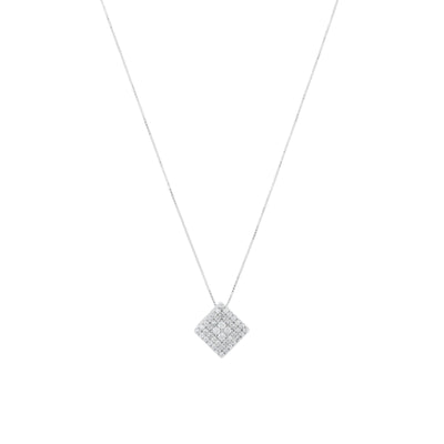 18" Diamond of Diamonds Pendant Necklace in 14K White Gold