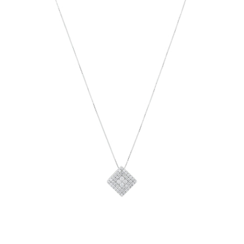 18" Diamond of Diamonds Pendant Necklace in 14K White Gold