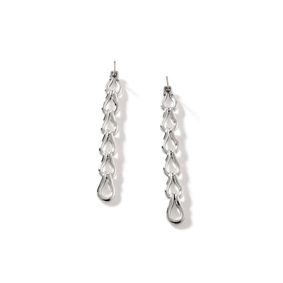 John Hardy Surf Long Link Sterling Silver Earrings