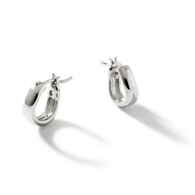 John Hardy Sterling Silver Surf Huggie Earrings