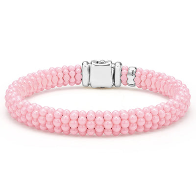 Pink Ceramic Beaded Bracelet | 9mm