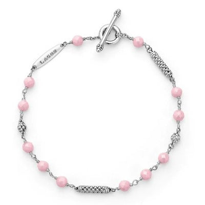 Pink Ceramic Beaded Bracelet